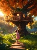 Tree House Oppo A97 Wallpaper