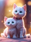 Cute Kittens Tecno Pova Neo 2 Wallpaper