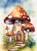 Mushroom House Realme 11 Wallpaper