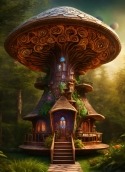 Mushroom House HTC Wildfire X Wallpaper