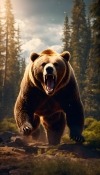 Angry Bear Samsung Galaxy Light Wallpaper