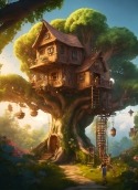 Tree House Vivo T1x Wallpaper