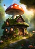 Mushroom House HTC Desire 19+ Wallpaper
