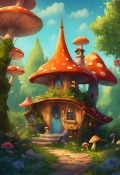 Mushroom House Infinix Zero 5G Wallpaper
