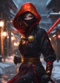 Beautiful Ninja Girl Oppo F7 Wallpaper