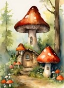 Mushroom House Xiaomi Redmi Note 7 Wallpaper