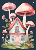 Mushroom House Tecno Spark 7 Pro Wallpaper