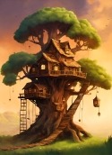 Tree House HTC One V Wallpaper