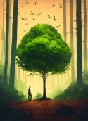 Green Tree Alcatel Pixi 3 (3.5) Wallpaper