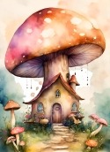 Mushroom House Huawei Ascend Y330 Wallpaper