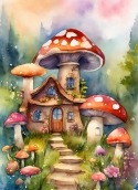 Mushroom House HTC Desire Eye Wallpaper