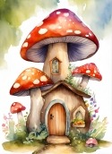 Mushroom House Infinix Smart 7 Wallpaper
