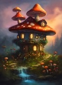 Mushroom House BLU Studio C Wallpaper