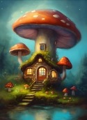 Mushroom House HTC Desire 601 dual sim Wallpaper