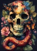 Snake Head Skull LG Optimus F3Q Wallpaper
