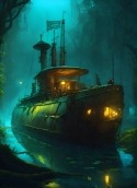 Submarine Digital Painting HTC One XC Wallpaper