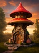 Mushroom House OnePlus 10T Wallpaper