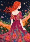 Gorgeous Redhead Girl QMobile NOIR A2 Wallpaper