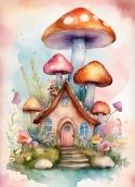 Mushroom House Celkon A86 Wallpaper