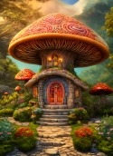 Mushroom House HTC One XL Wallpaper