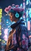 Cyberpunk Girl Huawei Ascend Y210D Wallpaper