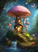 Mushroom House HTC Status Wallpaper