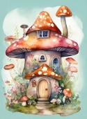 Mushroom House HTC One XL Wallpaper