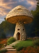 Mushroom House Huawei Ascend Y220 Wallpaper
