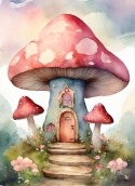 Mushroom House G&amp;#039;Five Fanse A57 Wallpaper