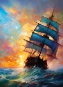Ship In The Deep Sea LG Marquee LS855 Wallpaper