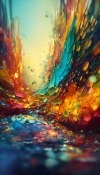 Colorful Chaos Samsung I9010 Galaxy S Giorgio Armani Wallpaper