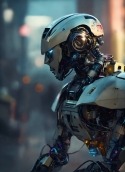 Futuristic Robot Vivo Z5x (2020) Wallpaper