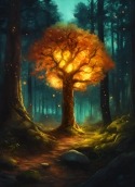 Glowing Tree HTC TyTN Wallpaper