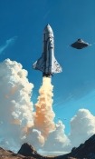 Spaceship Alcatel Go Flip 4 Wallpaper