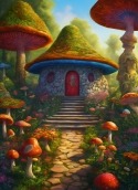Mushroom House HTC Rhyme Wallpaper