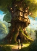 Tree House Huawei Ascend Y220 Wallpaper