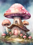 Mushroom House Huawei Ascend Y220 Wallpaper