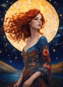 Gorgeous Redhead Girl G&amp;#039;Five Eshare A68 Wallpaper