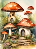 Mushroom House Karbonn A5 Wallpaper