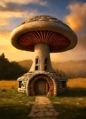 Mushroom House HTC ChaCha Wallpaper