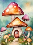 Mushroom House Huawei P40 lite 5G Wallpaper