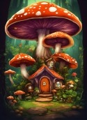 Mushroom House HTC U11 Eyes Wallpaper
