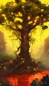 Mysterious Tree Lava Z91 Wallpaper