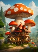 Mushroom House Samsung Galaxy M31 Wallpaper