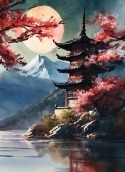 Pagoda Realme GT 5G Wallpaper