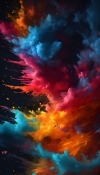 Abstract Color Splash HTC Desire V Wallpaper