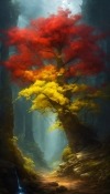 Colorful Tree Vivo Y51a Wallpaper
