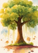 Green Tree Gionee Pioneer P4S Wallpaper