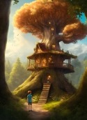 Tree House Vivo Y20i Wallpaper