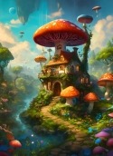Mushroom House Vivo Pad Wallpaper